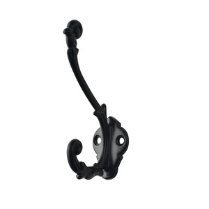 Zinc Alloy Wall Mounted Robe <b>Hook</b> Black Traditional Design For <b>Bathroom</b> Kitchen Dressing Room - Product Image 5