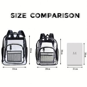 Promotional Transparent Storage Backpack <b>Large</b> Capacity Waterproof Student School Bag PVC Backpack Outdoor Travel Bag - Product Image 5