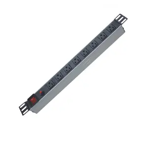Power Distribution Unit 19 1U Power Strip Rack Mount 8 NEMA 5-20R Outlet with OLED Screen Metered PDU Surge Protector