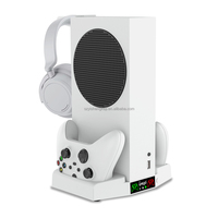 PG-XBS011 Base de charge multifonctionnelle pour console Xbox Series S Support de refroidissement avec chargeur de manette double Accessoires de jeu