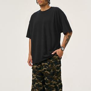 Streetwear Drop Shoulder Tshirts Designer Oversized <b>Black</b> <b>T</b> <b>Shirt</b> Heavyweight 100% Cotton Boxy Plain Men's <b>T</b>-<b>Shirts</b> Manufacturer - Product Image 3