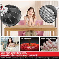 Lumière vidéo LED COB 300W CRI 97+ Éclairage continu silencieux pour studio 5600K Contrôle par application - Production vidéo cinématographique professionnelle