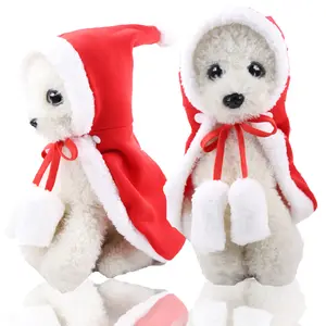 Wholesale FUNNY CUTE sleeveless Christmas red pet dog cloak