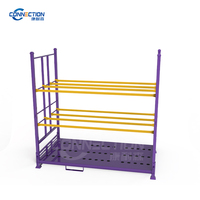 Étagère de stockage de pneus de camion en acier tubulaire robuste, empilable et mobile, pour usage commercial (OEM)