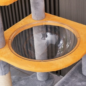 Colonne de cordes de sisal de flanelle en bois de vente chaude, multicouche pour plusieurs chats grand <span class=keywords><strong>arbre</strong></span> à gratter pour <span class=keywords><strong>chat</strong></span> - Product Image 5