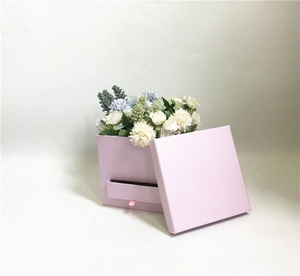<b>Small</b> Size Square Flower Bucket Single Item Drawer Hug Bucket Flower Gift <b>Box</b> for Birthday - Product Image 4