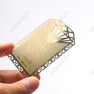 Tarjetas de Visita de Metal de Acero Inoxidable con Baño de Oro, Grabado Láser Personalizado - Product Image 4