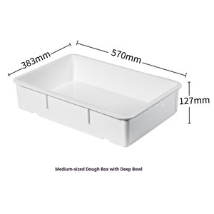 Contenedores Apilables de Plástico Blanco de Gran Capacidad para Fermentación y Almacenamiento de Masa de Pan y Pastelería, con Tapas, para Panadería - Product Image 5