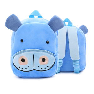 Plush Animal <b>Backpack</b> for <b>Children</b>, Cartoon Double Shoulder Bag with Zipper, Cute School Bag Gift - Product Image 6
