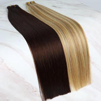 Most Popular European Double Drawn Virgin Remy Hair Human Hair Remy Extensions Genius Weft