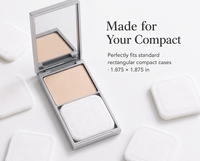JLY OEM ODM Applicateur de poudre compacte carré en velours sur mesure pour salon de beauté, maquilleur professionnel, studio, application quotidienne du blush et de la poudre fixante