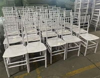 Chaises de mariage en résine acrylique transparente de style Chiavari, vente en gros de chaises transparentes pour la décoration d'événements de mariage