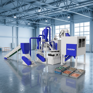 Walldorn High Purity PCB Recycling Dry Electric Automatic Crushing Sorting And Fiber Separation Line - Product Image 1