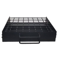 Grill rotatif moderne en acier au carbone avec surface antiadhésive pour pique-nique et camping, revêtement poudré, qualité alimentaire, équipement de camping