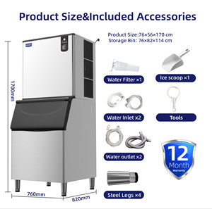 Ice Ready in 15Min Shop Máquina de cubitos de hielo Guangdong <span class=keywords><strong>Naixer</strong></span> 450 Kg 500 Kg 550kg Máquina cubitos de hielo de sólidos comercial para panadería - Product Image 6