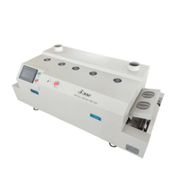 Alta productividad nueva pantalla táctil programable PCB Smt Reflow Horno de soldadura t961s 6 horno de zona de calentamiento