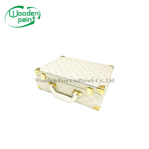 Boîtes d'emballage de luxe en cuir, boîte en bois pour logo personnalisé, ensemble bijoux et cosmétiques, étuis 50 pièces - Product Image 3