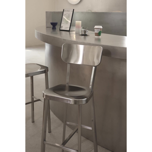 เฟอร์นิเจอร์บาร์สไตล์อินดัสเทรียล เก้าอี้สแตนเลสสำหรับครัว เก้าอี้สูง - Product Image 4