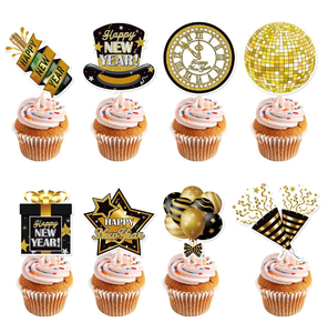 Decorazioni per Festa di Capodanno 2027: Striscioni con Lettere, Bandierine Triangolari, Ghirlande, Palloncini con Coriandoli, Topper per Torte e Cupcake - Product Image 3