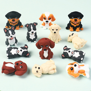 Nuevas cuentas de silicona 3D con diseño de cachorro, animales de dibujos animados, accesorios decorativos para joyería, pulseras DIY, bolígrafos y otros usos, con diseño de perro y cuentas dispersas. - Product Image 6
