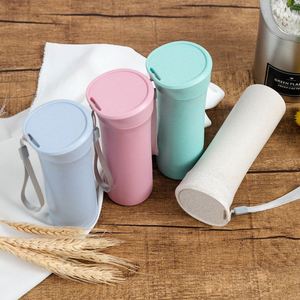 Vaso <span class=keywords><strong>de</strong></span> Café Reutilizable Portátil <span class=keywords><strong>de</strong></span> 450 ml, Ecológico, <span class=keywords><strong>de</strong></span> Paja <span class=keywords><strong>de</strong></span> Trigo, con Tapa, Personalizable, Libre <span class=keywords><strong>de</strong></span> BPA, Botella <span class=keywords><strong>de</strong></span> Agua - Product Image 4