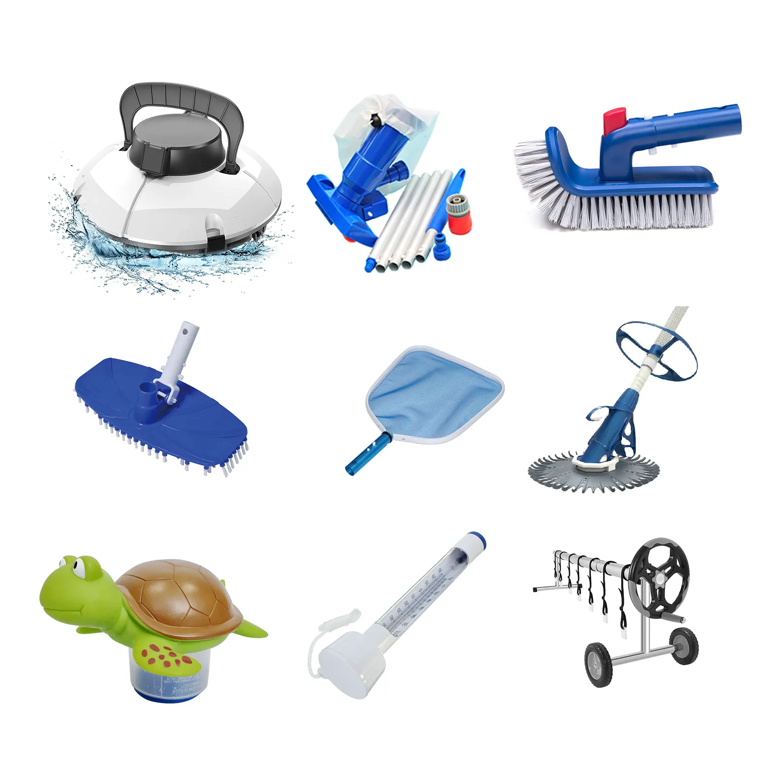 Factory Supply Full Set Pool Cleaning Tools Swimming Pool Accessory And Equipment Cleaning Water Pump robot pools clean