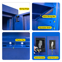 Armoire à outils en acier robuste à 3 tiroirs, armoire de rangement verrouillable pour atelier et garage avec étagères, personnalisable en usine OEM