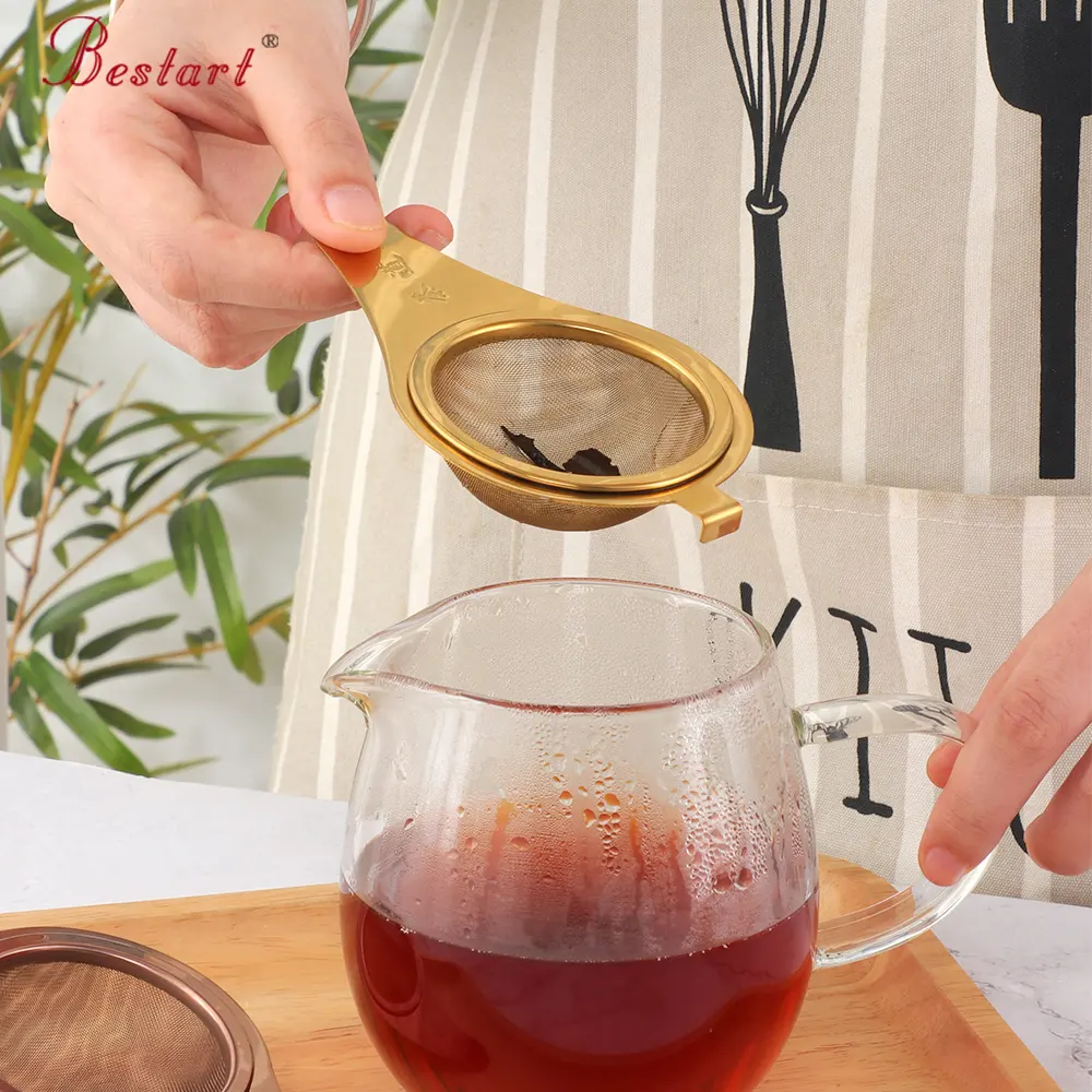 Convenient Stainless Steel Handle Tea Mesh Ball Filter Holder Stable Tea Strainer Strong Tea Infuser