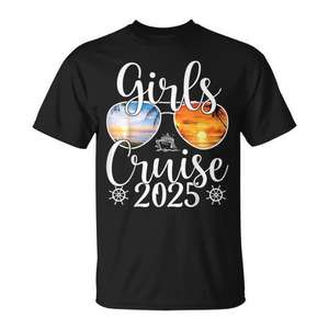 Camiseta Girls Cruise 2025, Diseño para Amantes de las Vacaciones - Product Image 1