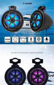ระบบสเตอริโอทางทะเลระดับมืออาชีพ H832+ ไฟ LED แบบเสา 6.5 ฟุต IP66 สำหรับเรือ ATV และสกีน้ำ - Product Image 5