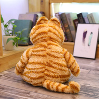 Chat en peluche Orange gras, jouet de chat chat tabby jaune réaliste pour garçons et filles, cadeau de noël et d'anniversaire pour enfants