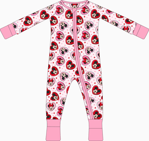 Individuell Bedruckter Bambusfaser-Baby-Schlafanzug mit Reißverschluss und Füßen Kleinkinder-Pyjama Kleidung - Product Image 6