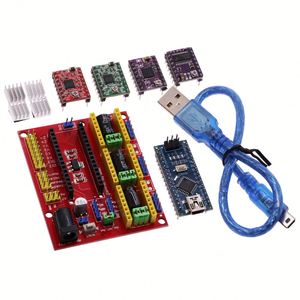 เครื่องแกะสลัก V4ป้องกัน CNC เครื่องพิมพ์3D + DRV8825 A4988 AT2100แผงวงจรขยายไดรเวอร์สำหรับ <span class=keywords><strong>Arduino</strong></span> + นาโน<span class=keywords><strong>3</strong></span>.0พร้อมสาย USB - Product Image 3