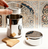 Ensemble tamis et shaker à matcha personnalisé avec logo, en acier inoxydable, avec grattoir en bambou, pour la cérémonie du matcha à la maison ou au café