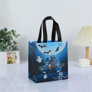 New Arrival Laminated Reusable Tote for Halloween Candy Gift Packaging Printed Colorful Non Woven Eco Bag - Product Image 3