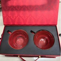 Tasse en céramique rouge de style européen, forme irrégulière, capacité de 300 ml, pour le petit-déjeuner, le lait, le jus, le café, avec plateau, pour la maison, cadeaux