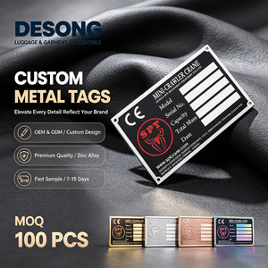 Etiqueta Metálica de Aleación de Zinc Pulida para Jeans y Mezclilla, Personalizada y al por Mayor para Accesorios de Ropa y Antioxidante - Product Image 1
