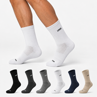 Chaussettes de sport d'hiver personnalisées de qualité pour jeunes et hommes, 100 % coton, à compression, avec logo sur le revers et le bas, idéales pour la course, le cyclisme et la gym