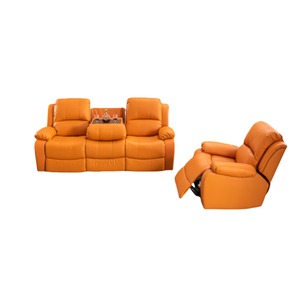Gran oferta de lujo de 321 secciones, conjunto de ocio eléctrico <span class=keywords><strong>naranja</strong></span>, sofá seccional reclinable extensible moderno para sala de estar - Product Image 6