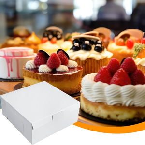 กล่องเค้กกระดาษแข็งสีขาวพิมพ์โลโก้แบรนด์ขายส่งจากจีน สำหรับใส่เค้กผลไม้ เค้กงานแต่งงาน ขนาด 4 นิ้ว - Product Image 3