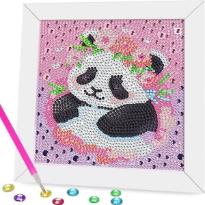 Kit de Pintura de Diamantes DIY con Marco de Plástico, Accesorios Completos, Ecológico, Fácil para Niños Principiantes, Set de Manualidades de Bordado de Cristal con Dibujos Animados - Product Image 2
