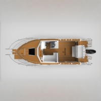 Yacht de pêche de luxe australien de 8 m en aluminium avec cabine pour la pêche en haute mer