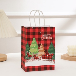 Customized Christmas Kraft Paper Gift Bags Clothing Jewelry and Shopping Bags with Printed Logo for Bulk Promotion - Product Image 2