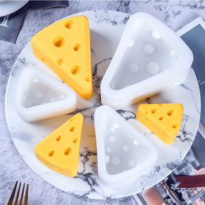 Cheese Scented Candle Mold Silicone Mold 7.5x6.3x4.1cm <b>DIY</b> Candle Making <b>Kit</b> - Product Image 3