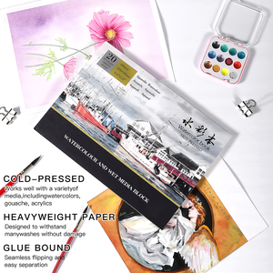 Best Seller Rubens Serie Spring Blossom, 50% Cotone, Pressato a Freddo, 200gsm, 20 Fogli, 8K 16K 32K, Blocco da Disegno Ecologico per Acquerello - Product Image 2