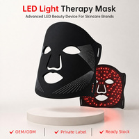 Masque facial LED prêt à être expédié avec emballage personnalisé à logo privé et 4 modes d'éclairage