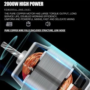 Robot pâtissier électrique 4,7 L pour pain et gâteaux, mélangeur à pâte, batteur sur socle pour aliments - Product Image 2