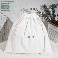 Sac à poussière en toile de 8 oz avec cordon de serrage, logo personnalisé imprimé, sac cadeau en coton pour vêtements, emballage, sac à poussière