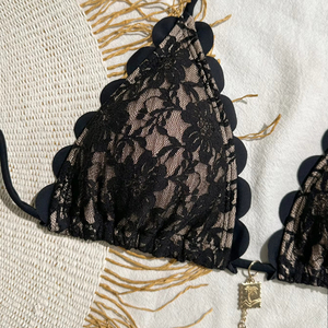 Fábrica al por mayor señora traje de baño personalizado mujeres cuerdas lazos traje de baño Bikini conjunto trajes de baño mujeres - Product Image 1