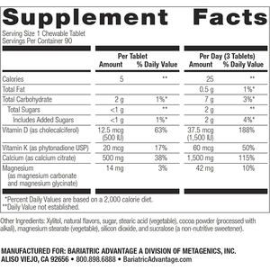 Compresse masticabili di cioccolato naturale ad alta potenza per adulti fonte di alta qualità calcio magnesio vitamina <span class=keywords><strong>D3</strong></span> K2 per la salute delle ossa - Product Image 4